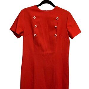 Red Poly Mod Vintage Dress